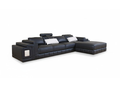 Corner sofa leather sofa couch upholstery corner living landscape seating suite L-shape