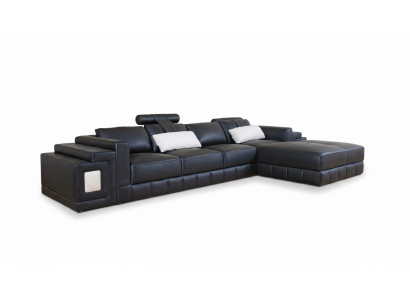Corner sofa leather sofa couch upholstery corner living landscape seating suite L-shape