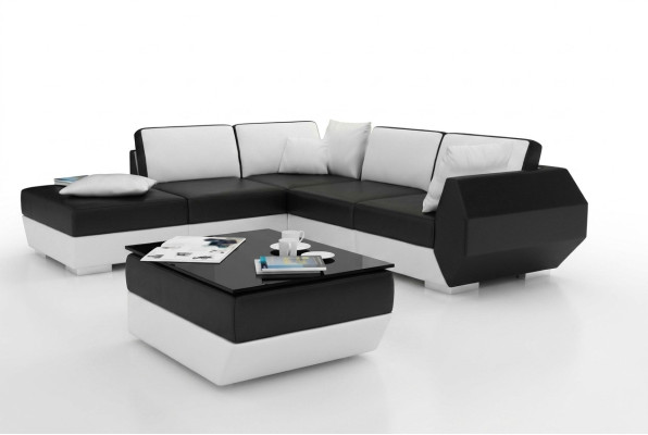 Corner sofa leather sofa upholstered living area couch sofa corner suite L shape
