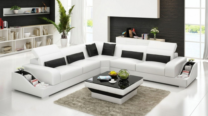 Corner sofa leather sofa couch upholstered corner seating landscape living room suite L-shape