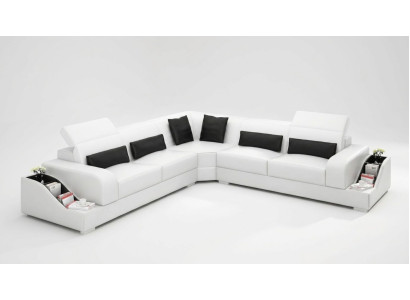 Corner sofa leather sofa couch upholstered corner seating landscape living room suite L-shape