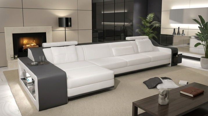 Designer sofa couch corner sofa with ottoman living landscape upholstery suite