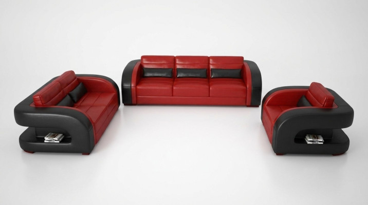 Luxury living room sofa set 3+2 set upholstery leather couches