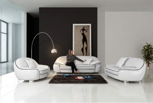 Leather sofa couch sofa set 3+2 seater sets design modern sofa
