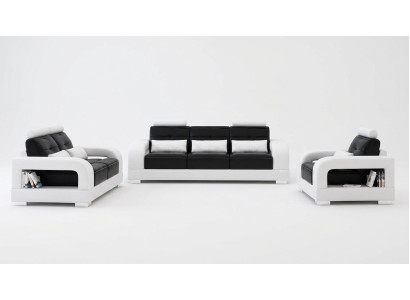 Leather sofa couch sofa set 3+1+1 seater sets design living room