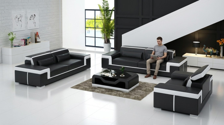 Sofa 3+1+1 Sofa Set Seating Design Upholstered Couches Couch Modern