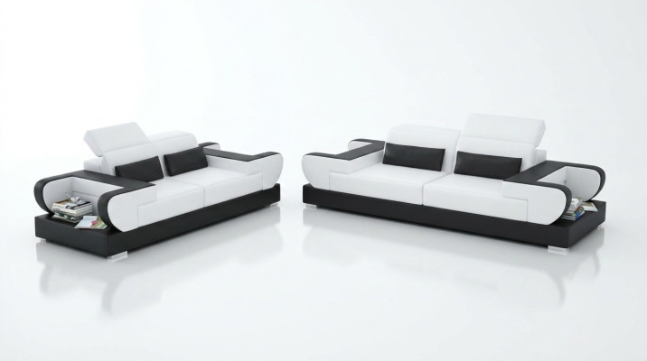Luxurious sofa set living room suite leather upholstery couches sofa