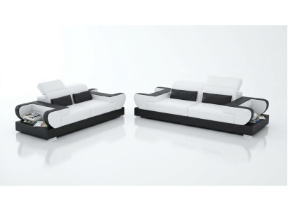 Luxurious sofa set living room suite leather upholstery couches sofa