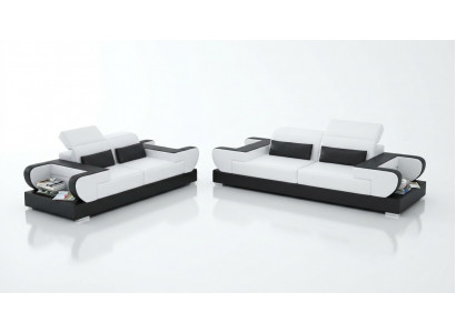 Luxurious sofa set living room suite leather upholstery couches sofa