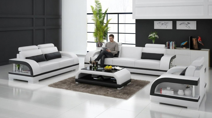 Luxurious leather sofa set upholstery couches sofa living room 3+2 set