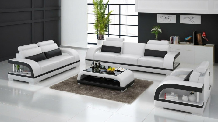 Luxurious leather sofa set upholstery couches sofa living room 3+2 set