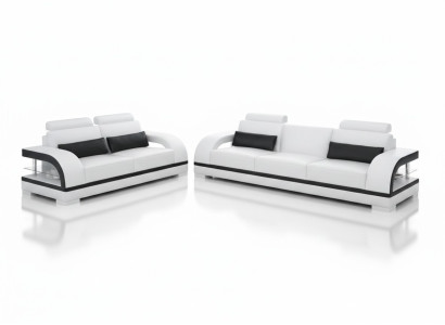 Luxurious leather sofa set upholstery couches sofa living room 3+2 set