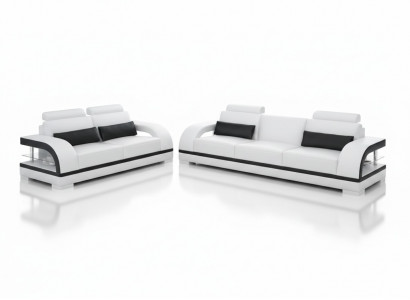 Luxurious leather sofa set upholstery couches sofa living room 3+2 set