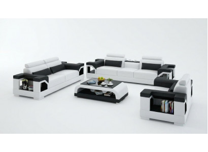 Leather sofa couch sofa set 3+1+1 seater set design modern sofa