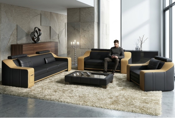 Leather sofa couch living area 3+2+1 seater set modern sofa sets new