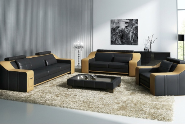 Leather sofa couch living area 3+2+1 seater set modern sofa sets new
