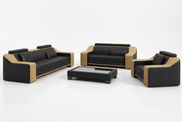 Leather sofa couch living area 3+2+1 seater set modern sofa sets new