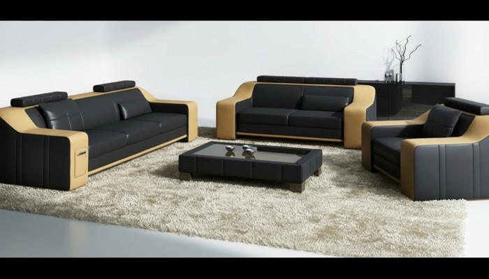 Leather sofa set couch suite design modern sofa 3+1+1 seater