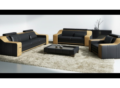 Leather sofa set couch suite design modern sofa 3+1+1 seater