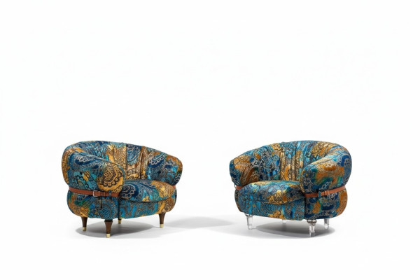 Design armchair couch sofa relax fabric lounge luxury television club upholstery