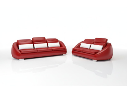 Luxury Furniture Sofa Suite Couch Sofa Upholstery 3+2 Red Seat Cushion Set
