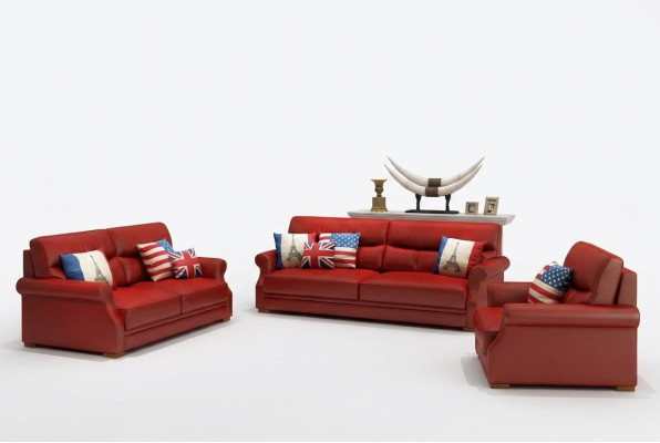 Leather Sofa Couch Living Landscape 3+2 Seater Suite Modern Sofa Suites