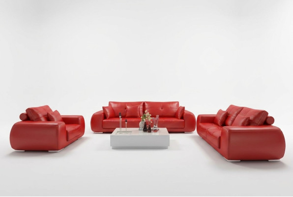 Leather sofa set suite couch designs modern sofa 3+1+1 seats