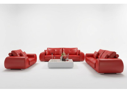 Leather sofa set suite couch designs modern sofa 3+1+1 seats