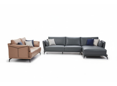 Modern sofa corner set L-shaped upholstered seat corner couch 2-seater group