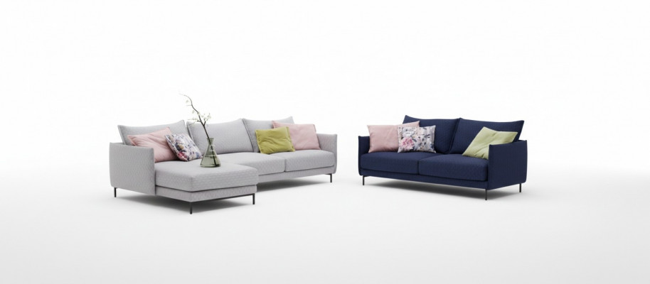 Modern sofa corner unit L-shaped upholstered seat corner couch suite textile