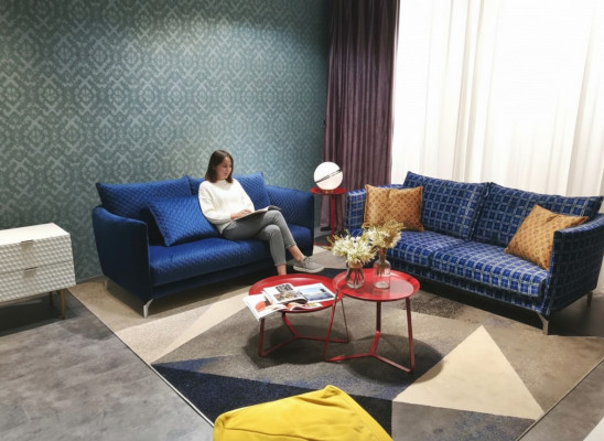 Design upholstery luxury seating sofa couch fabric sofa 2-seater new