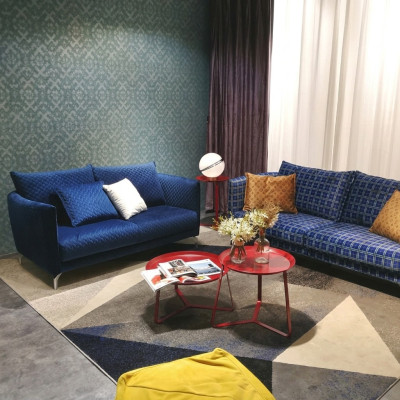 Design upholstery luxury seating sofa couch fabric sofa 2-seater new