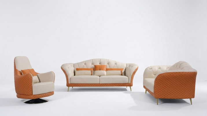 Luxury sofa set 3+1+1 seater with furniture couch leather sofa textile group