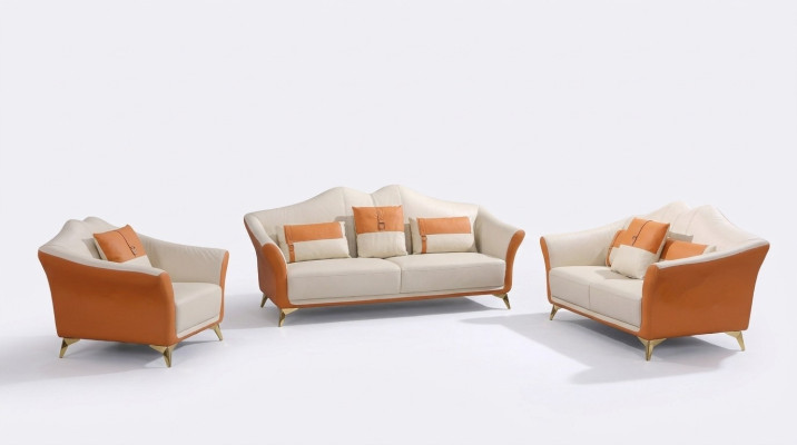 Sofa Upholstery Leather Couch Seat Complete Set Modern Suite 3+2+1 Seater