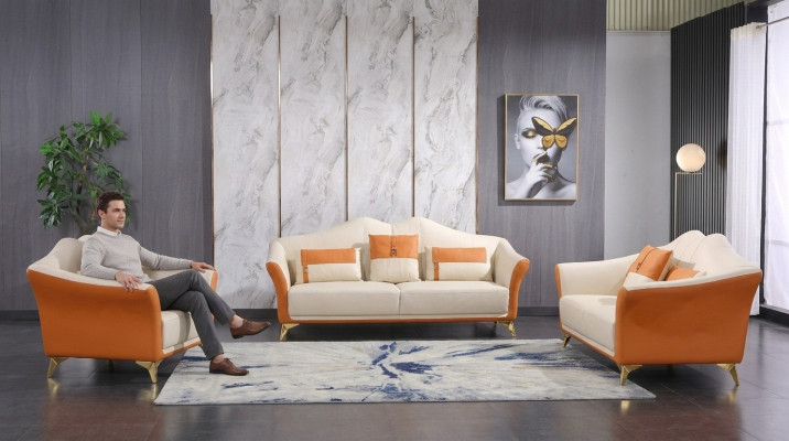 Sofa with Upholstered Leather Couch Seating Complete Set Modern Suite 3+2 Seater