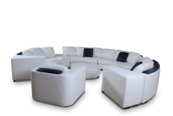 Sectional round corner sofa leather round couch set sofa corner couch