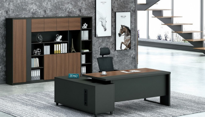 Design corner desk, file cabinet, office furniture, executive room furniture, 2-piece set