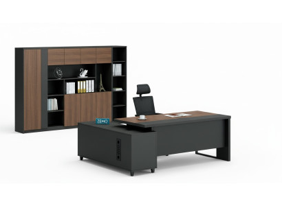 Design corner desk, file cabinet, office furniture, executive room furniture, 2-piece set