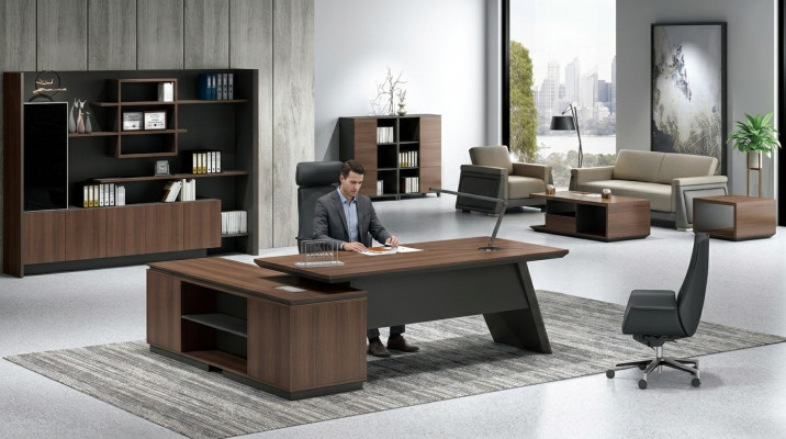 Luxurious computer desk and document storage cabinet