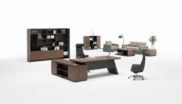 Luxurious computer desk and document storage cabinet