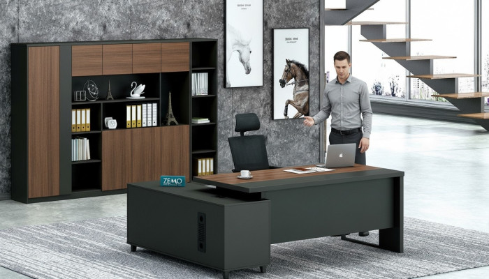 Corner desk work writing office table luxury class designer furniture
