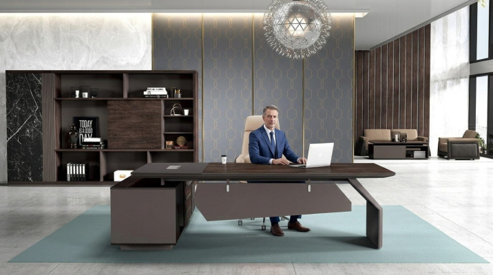 Executive desk 260 x 220 cm furnishing table office practice tables
