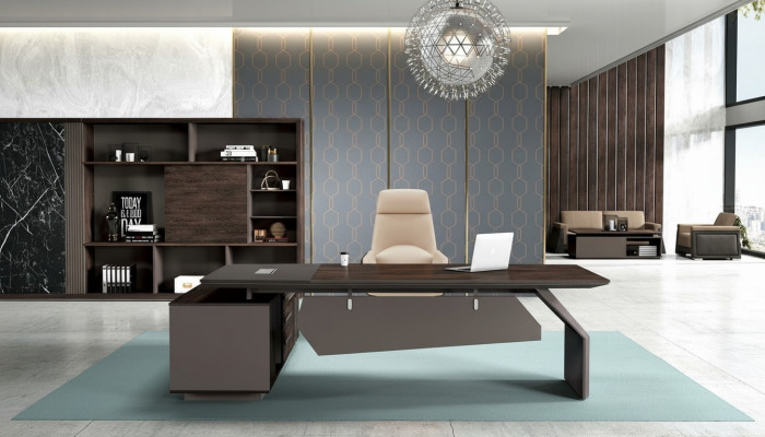 Executive desk 260 x 220 cm furnishing table office practice tables