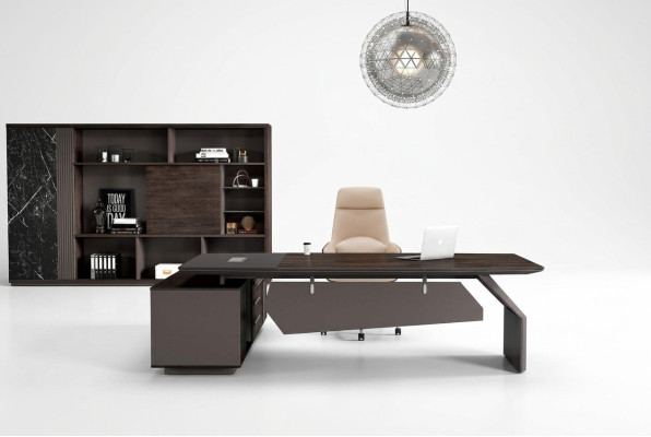 Office furniture 2-piece set desk tables executive table file cabinet