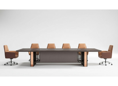 Conference table, desk, meeting table, meeting tables, 6 chairs, 7-piece set.