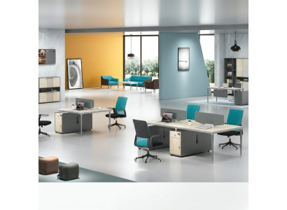 Furniture, furnishings, equipment, table, call center, 4 workstations, desk