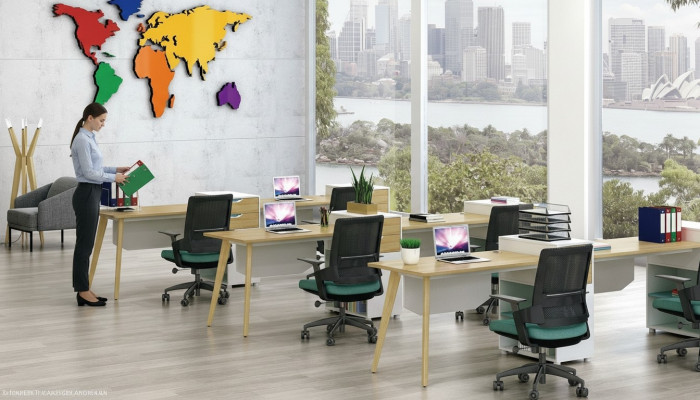 Desk office furniture fixtures tables call center 1 workstation desk