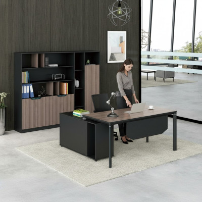 Home office desk with shelf office furniture desk