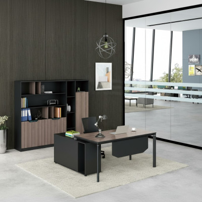 Home office desk with shelf office furniture desk