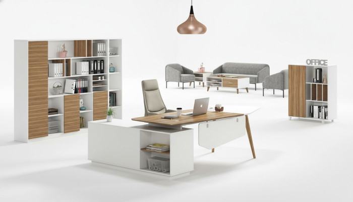 Corner desk work writing office table luxury designer class furniture